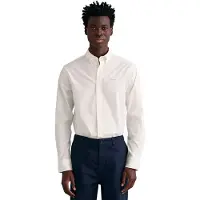 Gant für Herren. 3000300 Pinpoint Oxford Regular Fit Hemd weiß (XL), Lässig, Baumwolle, Langarm