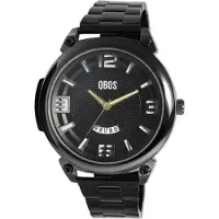 QBOS Herrenuhr Edelstahl Datumsanzeige