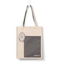 IF Bookaroo Baumwolltasche Charcoal&Cream –