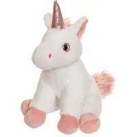 Teddykompaniet Einhorn-Plüschtier, weiß, 25 cm, mit glitzerndem Horn