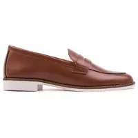 Omnio Slipper für Damen, Cognacfarben, aus Leder