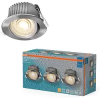 Osram 4099854596025 Spot Set LED Einbaustrahler DIM IP44 Satin-Nickel