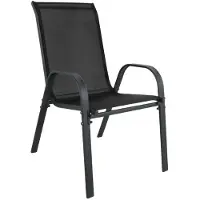Linder Exclusiv GmbH Linder Exclusiv Stapelsessel aus Stahl MC330880 Schwarz, 4er Set
