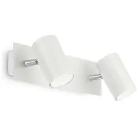 Ideal Lux Moderne Metall-Spot-Wandleuchte Weiß 2 Lichter Gu10