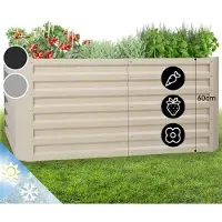 Blumfeldt Hochbeet aus Metall, Wetterfestes Stahl-Hochbeet für Balkon & Garten, Rostfreies Hochbeet Verzinkt, Freistehende Hochbeete 120x60x60 cm, 432L Pflanzkübel Groß für Blumen, Obst, Gemüse