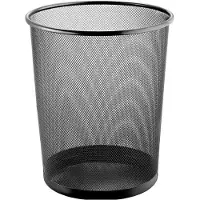 Helit Papierkorb "the circle network", 23 Liter, Pulverbeschichteter Mesh-Papierkorb in zeitlosem, modernem Design, Farbe: schwarz