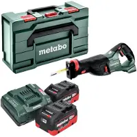 Metabo SSEP 18 LT Akku Säbelsäge 18 V 32 mm + 2x LiHD Akku 8,0 Ah + Ladegerät + Metabox