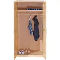 Dmora Terzorio - Kleiderschrank 2 Türen\, 95x190h cm Braun Eiche, Kleiderstange