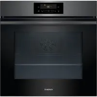 Constructa Pyrolyse Backofen "CF3M28083", Energieeffizienz: A+, grau, B:59,4cm H:59,5cm T:54,8cm, Backöfen, Trendiges Black Steel Glasdesign und Air Fry Heizart inklusive, Pyrolyse Backofen