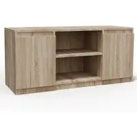 Masseno TV-Schrank MERAVIGLIA 120 cm Fernsehschrank mit 2 Türen TV-Lowboard für Wohnzimmer Modern 120x40x55 cm Sonoma Eiche / Sonoma Eiche