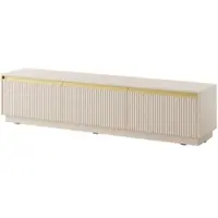 Masseno TV-Schrank MAESTRO 180 cm Fernsehschrank mit 3 Türen TV-Lowboard für Wohnzimmer Modern 180x39x42 cm Beige / Beige