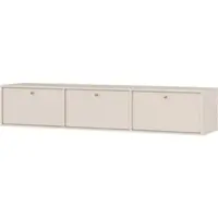 Masseno TV-Schrank TORINO 180 cm Fernsehschrank mit 3 Türen TV-Lowboard für Wohnzimmer Modern 180x40,8x35 cm Beige / Beige