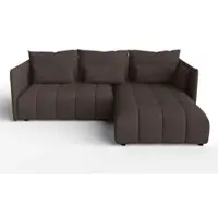 AX Living Ecksofa Braun mit Schlaffunktion und Bettkasten Cosmova 248