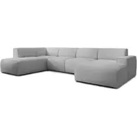 AX Living XXL Sofa U Form Didim Hellgrau 378cm breit modern & großzügig L