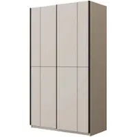 Masseno Schiebetürenschrank LUBERO 120/210/60 cm 3-türig Schlafzimmer Schrank Kleiderschrank Kaschmir