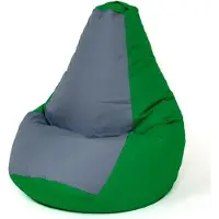 Go Gift Sako bag pouffe Pear green-grey XXL 140 x 100 cm