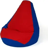 Go Gift Sako bag pear-shaped pouffe dark blue-red XL 140 x 100 cm