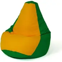Go Gift Sako bag pouffe Pear green-yellow L 105 x 80 cm