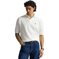Ralph Lauren für Herren. 710B18907002 Relaxed Fit weißes Piqué-Poloshirt (L), Lässig, Baumwolle, Kurzarm