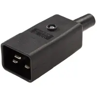 Kaiser Martin C20 Gerätestecker 70 Grad 16 Ampere Schwarz - 765/SW [2 Stück]