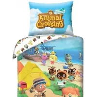 Tinisu Animal Crossing Bettwäsche 140 x 200 cm - weiche Baumwolle - Kissen und Decke