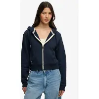 Superdry Essential Logo Cropped Reißverschlusspullover