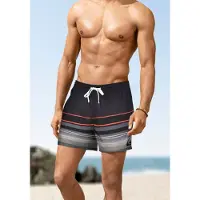 Quiksilver Badeshorts "HINAKO VL 15 YM", Herren, Gr. L, N-Gr, schwarz (schwarz hinako), Obermaterial: 100% Polyester, Badehosen Badeshorts, sportliche Schnittform, aus Polyester