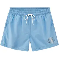 John devin Badeshorts , Herren, Gr. M, N-Gr, blau (himmelblau), Microfaser, Microfaser, unifarben, Badehosen Badeshorts, mit platziertem Druck