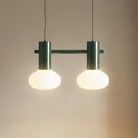 Aldex Hängeleuchte Flo, grün, 2-flammig, Glas