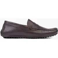 Omnio Bjorn Slipper für Herren, dunkelbraunes Leder