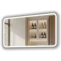 Artforma LED Badspiegel rechteckig 120x70 cm silber mit Touch und Antibeschlag