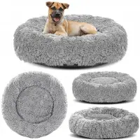 AIO Factory Hochfloriges Hundebett 120 cm hellgrau