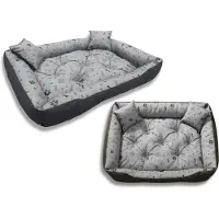 AIO Factory Hundebett Zwinger 130x105 cm wasserdicht Knochen schwarz