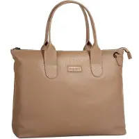 Bugatti Shopper "Damen ELSA echt Leder", Damen, Gr. B/H/T: 39cm x 29cm x 11cm onesize, beige (sand), Leder, leicht glänzend, unifarben, Taschen Shopper, echt Leder