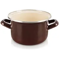 Orion BRAUNER Emaille-Topf 16 cm, 1,4 l