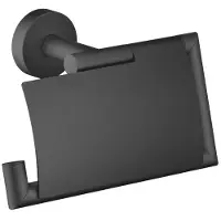 Dornbracht Papierrollenhalter mit Deckel, 150mm, 83510979-33, Farbe: Schwarz Matt