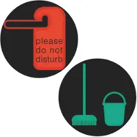 Hager Berker Rundfolie zweifarbig Do Not Disturb Make Up Room LED Schild - 19058013