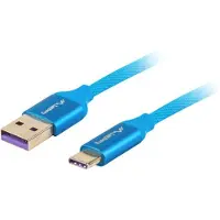 Lanberg CA-USBO-21CU-0005-BL, 0,5 m, USB A, USB C, USB 2.0, 0,48 Gbit/s, Blau
