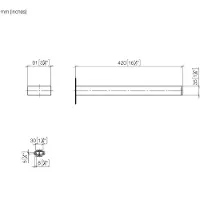 Dornbracht Handtuchhalter, 420mm, 83210780-42, Farbe: Bronze gebürstet