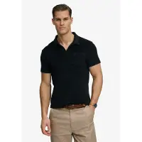 Superdry für Herren. M1110462A Frottee-Polohemd, marineblau (XL), Lässig, Baumwolle, Kurzarm