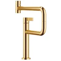 Dornbracht TARA ULTRA PIVOT Einhebelmischer, Ausladung 552mm, 33845875-28, Farbe: Messing gebürstet