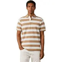 Hackett London für Herren. HM5600186 Polo H Str beige (M), Lässig, Baumwolle, Kurzarm
