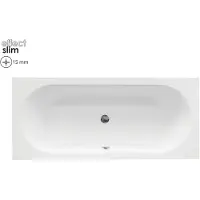 Besco Badewanne Rechteck 150x75 mit Styroporverkleidung (Ablage 4cm), Ablauf & Füße GRATIS | Komplettset 4in1 Original Acryl Wanne | BADLAND VITAE SLIM