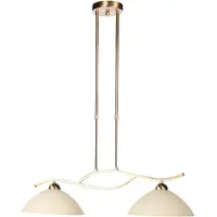 Steinhauer Glas Hängelampe Anthea, dimmbar, bronze / altmessing, für Wohn- / Esszimmer, Metall, Pendelleuchte