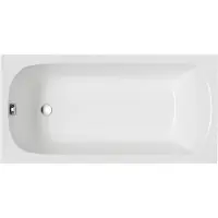Polimat Badewanne Rechteck 140x70 mit AcrylSchürze, Ablaufgarnitur & Füßen GRATIS | Komplettset 4in1 Original Acryl Wanne Siphon | BADLAND CLASSIC