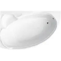 Besco Badewanne Eckbadewanne 155x95 Rechts mit AcrylSchürze, Ablaufgarnitur & Füßen GRATIS | Komplettset 4in1 Original Acryl Wanne Siphon | BADLAND FINEZJA