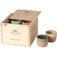 Costa Nova Casafina Arenito Espressotassen Geschenkset 8er Set Mehrfarbig Holzbox