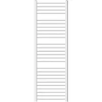 LuxeBath Badheizkörper Seitenanschluss 500x1600mm Weiß gerade mit integriertem Thermostatventil Renovierungsheizkörper Handtuchtrockner, ohne Heizstab