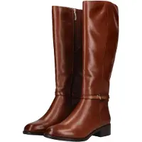 Tamaris Stiefel Blockabsatz, Langschaftstiefel mit T-Logoelement