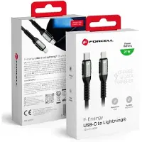 Forcell F-ENERGY C259 Kabel Typ C zu Lightning PD 3A 27W Cafule 0,5 m schwarz